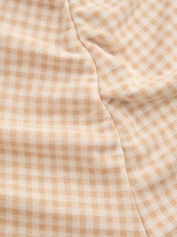 طماق عصير التفاح للنساء النحيف Fit Gingham فحص كابري منتصف الخصر سراويل الصالة المتماسكة in Kuwait