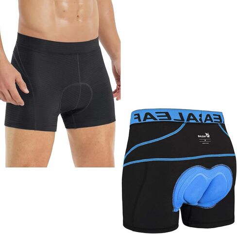 baleaf Men's Padded Bike Shorts Cycling Underwear MTB Liner 2 Pack（Black Blue & Black XL） in Saudi Arabia