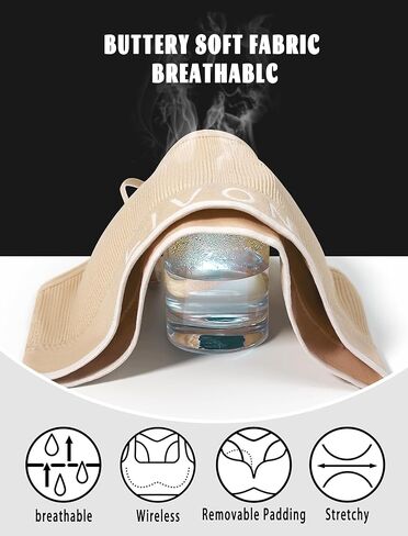 ليفونا تدريب حمالات صدرية للبنات رياضي صدرية للياقة اللاسلكية في سن المراهقة مبطنة كل يوم براليت محصول كامي دبابة (6-14) in Kuwait