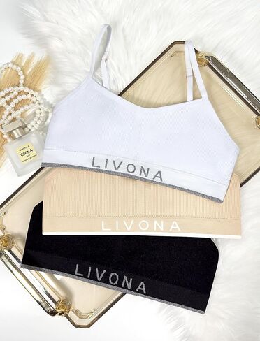 ليفونا تدريب حمالات صدرية للبنات رياضي صدرية للياقة اللاسلكية في سن المراهقة مبطنة كل يوم براليت محصول كامي دبابة (6-14) in Kuwait