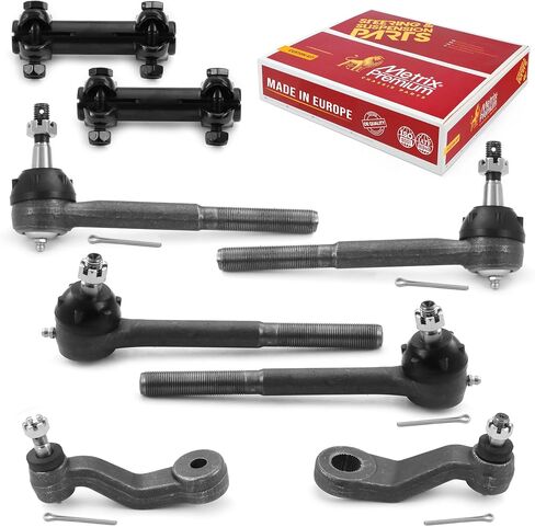 Metrix Premium Chassis Parts - 8 PC Front End Suspension Kit Fits 02-06 Chevrolet Avalanche 2500, 05-06 GMC Sierra 1500 HD, Replacement ES2004S, ES2836RL, ES2837RL, K6335, K6447, Made in Europe in Saudi Arabia