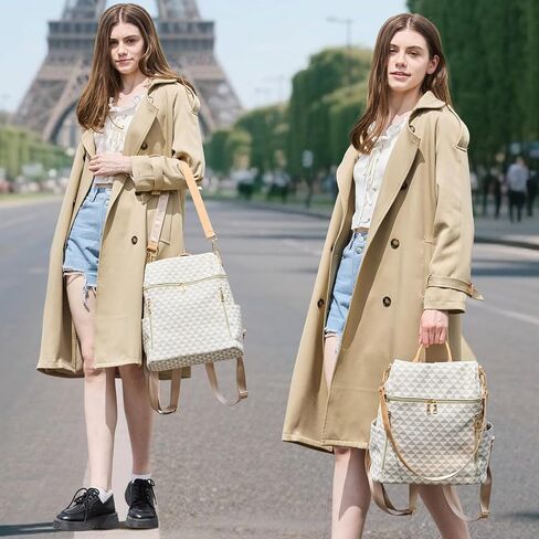 Makes Backpack Purse for Women PU Leather Travel Satchel Handbag Convertible Design Bag with Purse in Kuwait