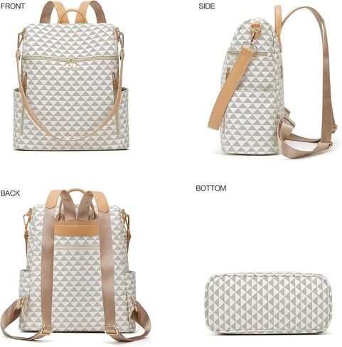 Makes Backpack Purse for Women PU Leather Travel Satchel Handbag Convertible Design Bag with Purse in Kuwait