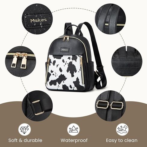 Makes Backpack Purse for Women PU Leather Travel Satchel Handbag Convertible Design Bag with Purse in Kuwait