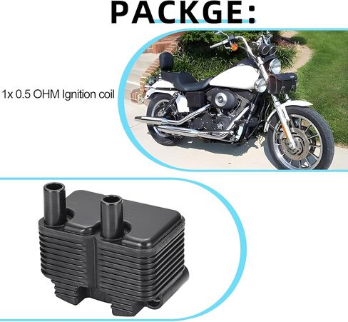 0.5 OHM Ignition Coil for DXL FLT FXD FLST FXST Sportster 883 1200 1999-2006 2102-0225 in Kuwait