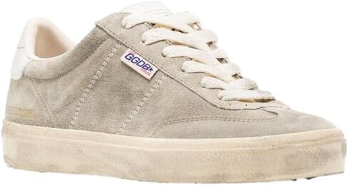 Golden Goose Women's Soul-Star Suede Upper Bio Based HF Tongue Leather Heel (Taupe/Milk, US Footwear Size System, Adult, Women, Numeric, Medium, 8) in Saudi Arabia