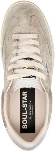 Golden Goose Women's Soul-Star Suede Upper Bio Based HF Tongue Leather Heel (Taupe/Milk, US Footwear Size System, Adult, Women, Numeric, Medium, 8) in Saudi Arabia