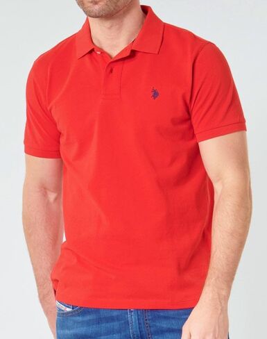 U.S. Polo Assn. Men's Solid Cotton Pique Polo with Small Pony Sunrise Heather 2XL One Size in Saudi Arabia