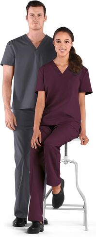 Tru Basic Unisex V-Neck 1-Pocket Scrub Top 10101 in Saudi Arabia