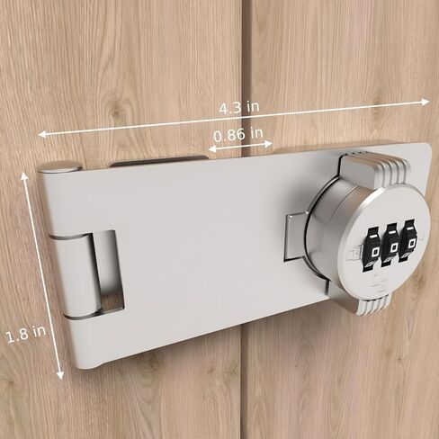 Keyless Combination Lock – 3-Digit Combination Lock for Cabinet Doors – Twist Knob Hasp Latch Lock with Password Code – Zinc Alloy Cabinet Door Latch for Kitchen Drawers, Cabinets, Cupboard (Black) in Saudi Arabia