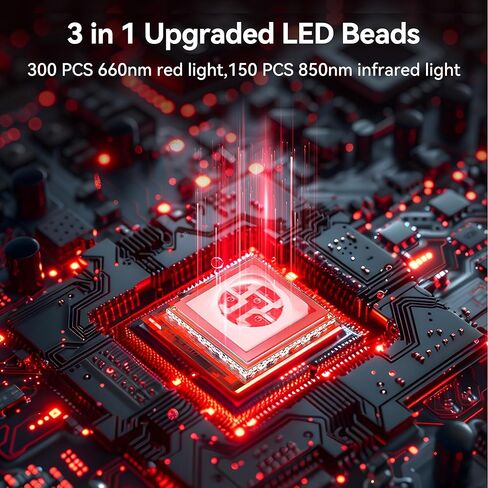 العلاج بالضوء الأحمر ، حزام العلاج بالضوء الأحمر المحمول مع 150 ترقية 3 في 1 حبات LED ، و 660 نانومتر و 850 نانومتر للضوء الأحمر للجسم ، وأجهزة العلاج بالضوء الأحمر لأرجل كتف الركبتين الخلفية الخصر in Saudi Arabia