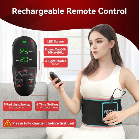 العلاج بالضوء الأحمر ، حزام العلاج بالضوء الأحمر المحمول مع 150 ترقية 3 في 1 حبات LED ، و 660 نانومتر و 850 نانومتر للضوء الأحمر للجسم ، وأجهزة العلاج بالضوء الأحمر لأرجل كتف الركبتين الخلفية الخصر in Saudi Arabia