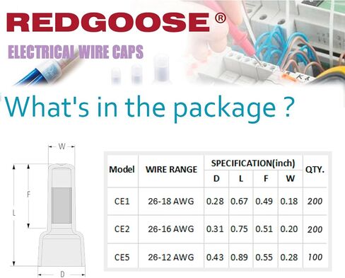 300PCS Closed End Crimp Connector 26-12 AWG Nylon Wire Connectors Crimp Cap Wire Terminals(26-18AWG 100PCS, 26-16AWG 100PCS, 26-12AWG 100PCS) in Saudi Arabia