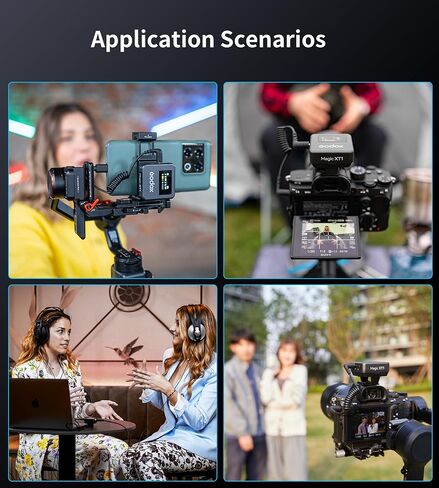 GODOX WES1 Kit2 Wireless Lavalier Microphone for iPhone, MFi Certified, Plug and Play, Noise Cancelling Lapel Mic with 656ft Transmission, Compatible with iPhone, iPad, for Vlogs/Interviews/Live in Saudi Arabia