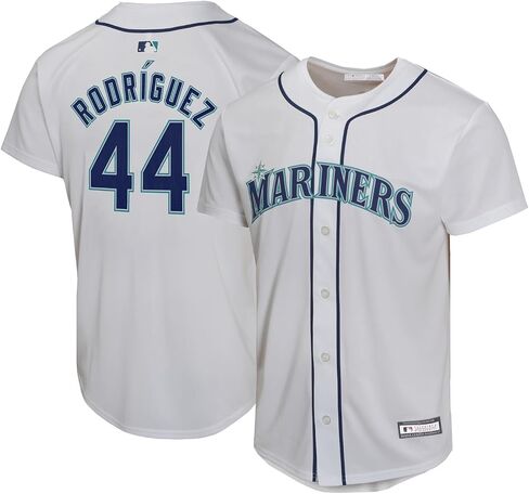 Outerstuff Julio Rodriguez Seattle Mariners MLB Kids Youth 8-20 White Home Player Jersey in Saudi Arabia