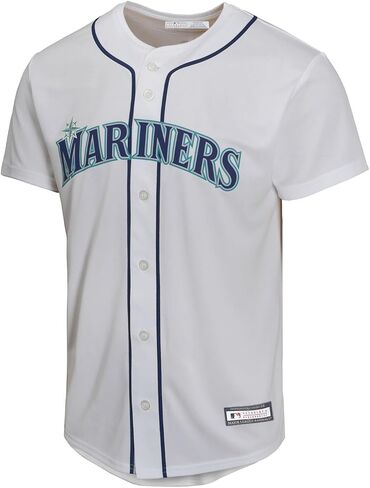 Outerstuff Julio Rodriguez Seattle Mariners MLB Kids Youth 8-20 White Home Player Jersey in Saudi Arabia