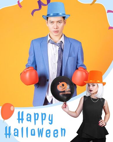 Geyoga 2 Pcs Adult Blue and Orange Top Hats Funny Tall Felt Top Hat Adult Costume Set Novelty Holiday Party Supplies for Parade Cosplay Stage Play Performance in Saudi Arabia