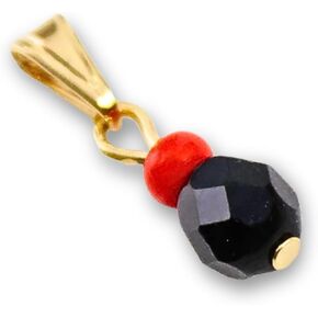 Azabache Charm Pendant 18k Gold Plated with 18 Inch Chain - Azabache Necklace in Saudi Arabia