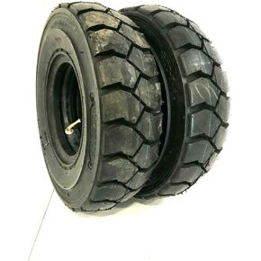 Two 4.00-8 Forklift Tire with Tubes, Flap Grip Plus Heavy Duty 400x8 4x8, Includes Tubes and Flap Grip Plus for Superior Traction and Reliability in 400x8 4x8 Size in Saudi Arabia