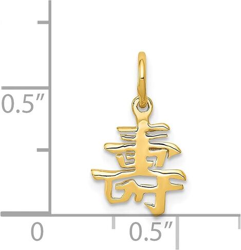 14K الذهب الأصفر الصلب صيني سحر الحياة الطويلة in Saudi Arabia