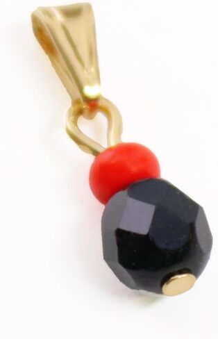 Azabache Charm Pendant 18K الذهب مطلي بسلسلة 18 بوصة - قلادة Azabache in Saudi Arabia