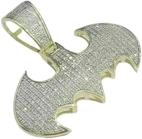 2.00 CT Round Forme Cubic Zirconia Men Men's Batman Charm Harm 925 Sterling Silver for Halloween in Kuwait
