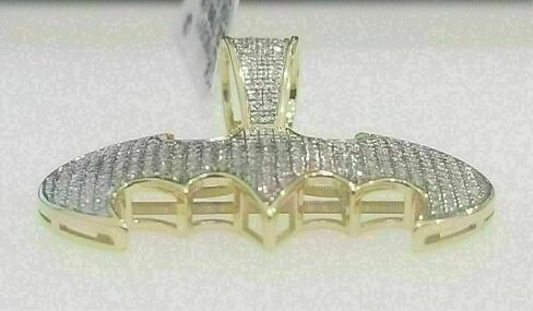 2.00 CT Round Forme Cubic Zirconia Men Men's Batman Charm Harm 925 Sterling Silver for Halloween in Kuwait