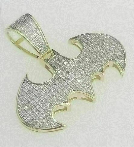 2.00 CT Round Forme Cubic Zirconia Men Men's Batman Charm Harm 925 Sterling Silver for Halloween in Kuwait