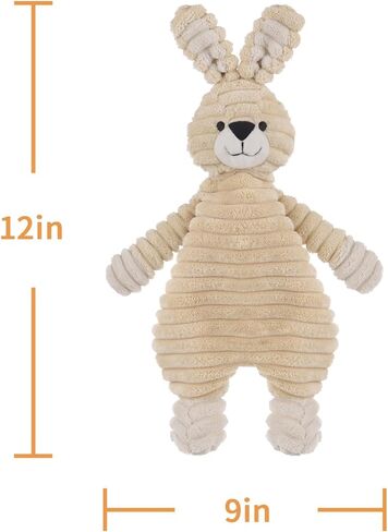 Apricot Lamb Corduroy Bunny Soft Loveys for Babies, Security Blanket for Baby Boy and Girl, 11.9 Inches for Infant and Toddlers (Green) in Kuwait