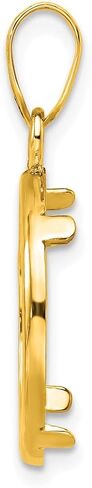 14k Yellow Gold Polished 16.5mm Prong Coin Bezel Pendant in Saudi Arabia