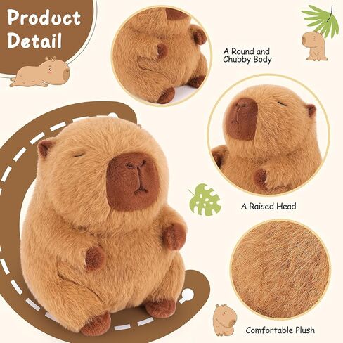 وسادة تسخين ميكروويف محشو بالحيوانات لفترة زمنية متزايدة من كابيبارا أفخم ، 9.1 "2 رطل قابلة للتدفئة وقابلة للبرودة حيوانات محشوة ، كابيباراس أفخم ، هدايا عيد ميلاد للبالغين للأطفال in Kuwait