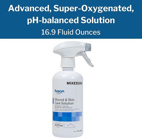 McKesson Puracyn Plus Cleyser Cleanser Spray ، 16.9 أوقية [Count] محلول غسل الإسعافات الأولية للإصابات البسيطة ، القطع ، الحروق ، الخدوش ، القروح ، خالية من الكحول in Saudi Arabia