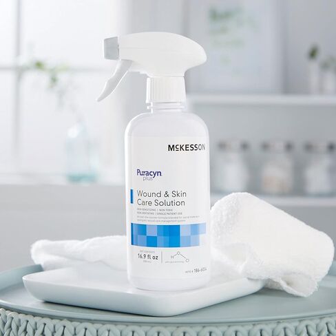 McKesson Puracyn Plus Cleyser Cleanser Spray ، 16.9 أوقية [Count] محلول غسل الإسعافات الأولية للإصابات البسيطة ، القطع ، الحروق ، الخدوش ، القروح ، خالية من الكحول in Saudi Arabia
