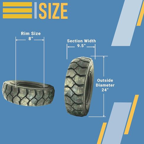 Two 4.00-8 Forklift Tire with Tubes, Flap Grip Plus Heavy Duty 400x8 4x8, Includes Tubes and Flap Grip Plus for Superior Traction and Reliability in 400x8 4x8 Size in Saudi Arabia