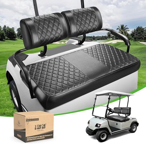 أغطية مقاعد عربة الجولف 10L0L من أجل Yamaha G22، غطاء مقعد أمامي من جلد الفينيل السميك المقاوم للماء والشمس، بدون دباسة in Saudi Arabia