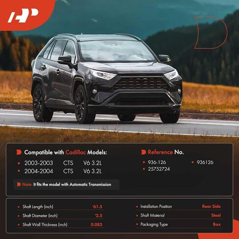 مجموعة عمود محرك خلفي كامل ممتاز A-Premium متوافق مع كاديلاك CTS 2003-2004 3.2L، ناقل حركة أوتوماتيكي، استبدال # 25752724 in Saudi Arabia