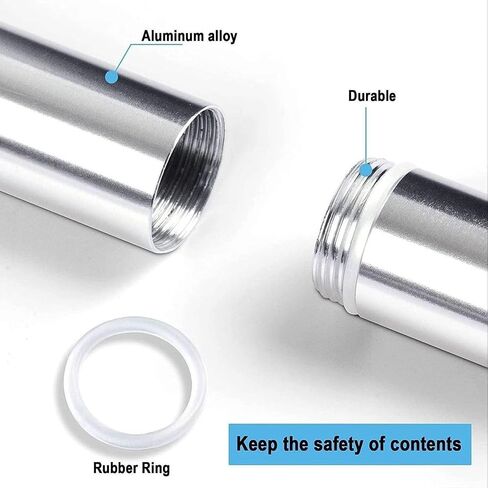 2-Piece Pill Box, Silver Aluminum Alloy Material, Waterproof and Moisture-Resistant Portable Medicine Box, Suitable for Outdoor Camping Travel, with Three Adjustable Compartments (Silver) in Saudi Arabia