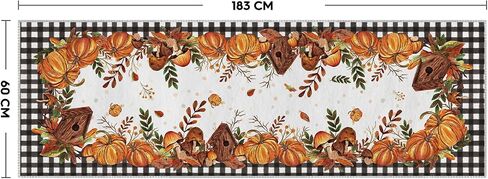 Artoid Mode Buffalo Plaid Pumpkins Mushrooms Fall Area Rug, Autumn Thanksgiving Bath Rug Home Decor Low-Profile Non-Slip Washable Mat for Entryway Bedroom Bathroom Laundry Room Indoor 2x3 Feet in Saudi Arabia