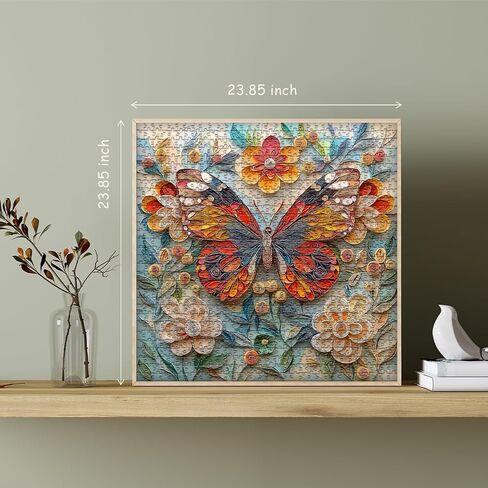 Butterfly Puzzles for Adults 1000 Pieces, Colorful Flower Puzzle Butterfly Art Painting Puzzle, Garden Puzzle, Hard Difficult Challenging Jigsaw Puzzles for Adults in Saudi Arabia