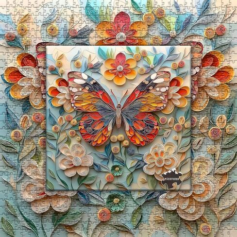 Butterfly Puzzles for Adults 1000 Pieces, Colorful Flower Puzzle Butterfly Art Painting Puzzle, Garden Puzzle, Hard Difficult Challenging Jigsaw Puzzles for Adults in Saudi Arabia
