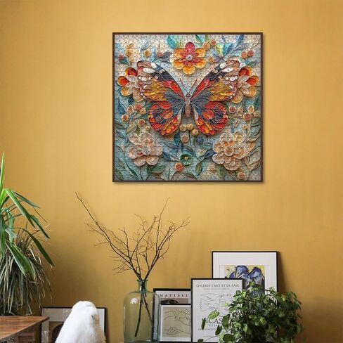 Butterfly Puzzles for Adults 1000 Pieces, Colorful Flower Puzzle Butterfly Art Painting Puzzle, Garden Puzzle, Hard Difficult Challenging Jigsaw Puzzles for Adults in Saudi Arabia