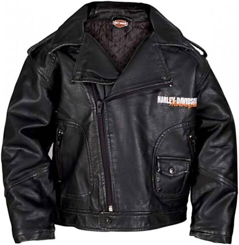 Harley-Davidson Little Boys 'Upwing Eagle Biker Biker Jacket Black 0376074 in Saudi Arabia