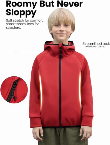 Patpat Boys zip up Black Hoodie سترة خفيفة الوزن-قميص من نوع Switshery طبقة الهواء مع سحاب كامل للأولاد من 6 إلى 12 عامًا in Kuwait