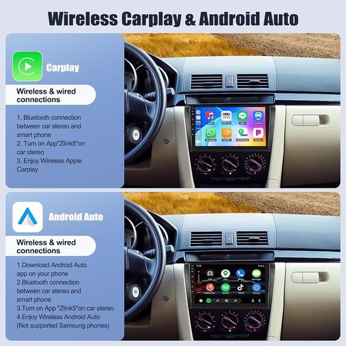 SIXWIN Android 13 ستيريو سيارة لمازدا 3 2006-2012 شاشة 9 بوصة تعمل باللمس 2G+32G CarPlay Android Auto Mirror Link Mazda Radio مع بلوتوث GPS Navigation HiFi WiFi FM SWC كاميرا احتياطية MIC in Saudi Arabia