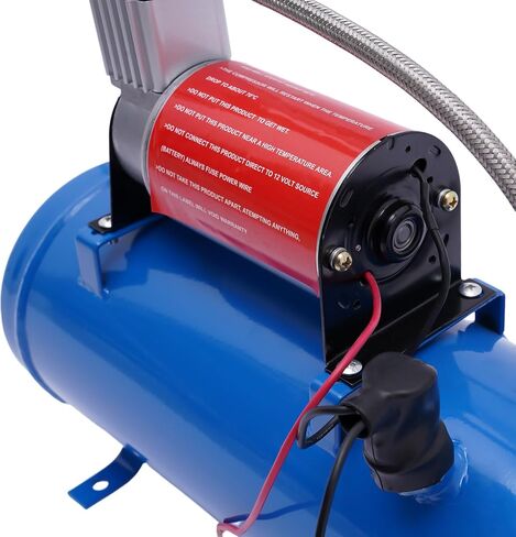 100PPSI DC 12V الهواء ضاغط الهواء ، طقم قرن الهواء مع مضخة دبابة 6L/1.6GAL لإطارات السيارات/محركات قطار قطار السيارات سيارات سيارات سيارات in Saudi Arabia