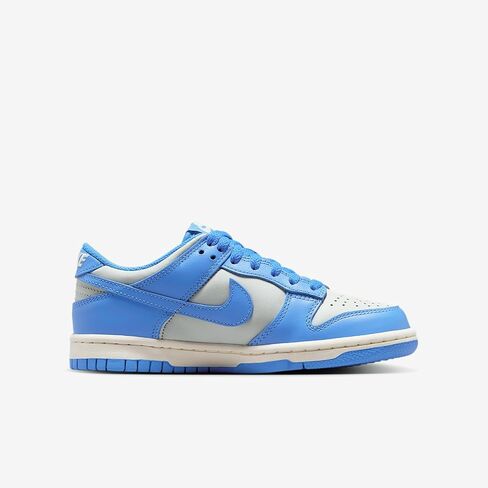 Nike Dunk Low Big Kids' Shoes (FB9109-004, Light Silver/Sail/Light Photo Blue) in Saudi Arabia