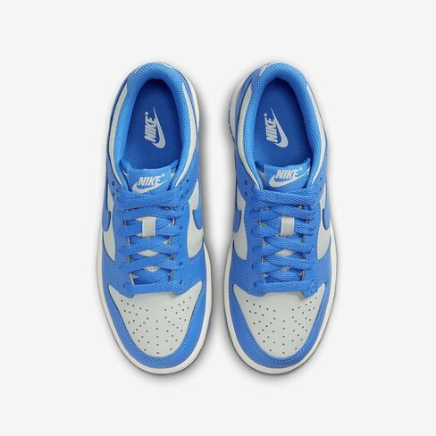 Nike Dunk Low Big Kids' Shoes (FB9109-004, Light Silver/Sail/Light Photo Blue) in Saudi Arabia