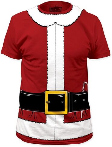 Santa Claus Mens Red Costume Christmas T-Shirt in Kuwait