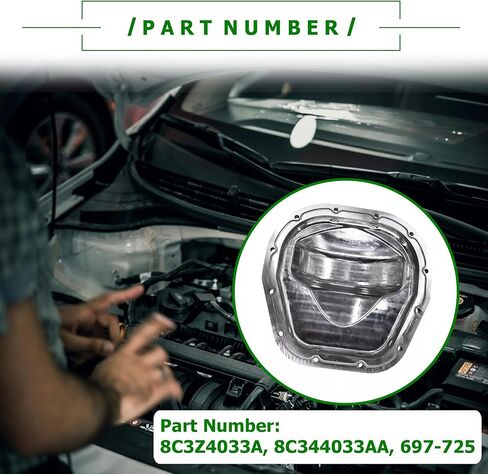 697-725 الغطاء التفاضلي الخلفي من الألومنيوم التوافق مع Ford F250 F350 Super Duty 2009 2010 V8 6.4L in Kuwait