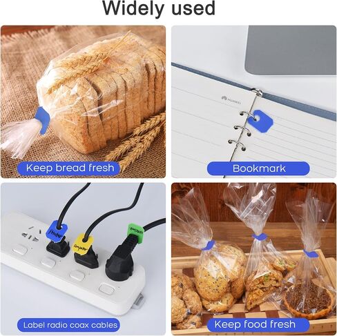 Reusable Plastic Bread Clips Keep Your Food Fresh，Also usable as Cable Management Labels - 7/8 x 1 inches - 100 Pieces in Saudi Arabia